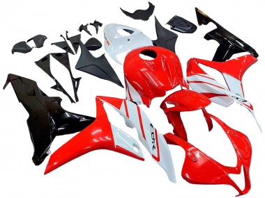 Carenagem Moto Honda CBR600RR 2007-2008 - Branco Vermelho Preto Brilhante