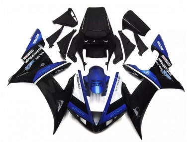 Carenagens Moto Yamaha YZF R1 2002-2003 - Preto Branco Azul
