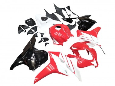 Kits Carenagem Moto Honda CBR600RR 2009-2012 - Branco Vermelho Preto Brilhante