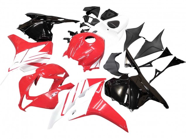 Kits Carenagem Moto Honda CBR600RR 2009-2012 - Branco Vermelho Preto Brilhante