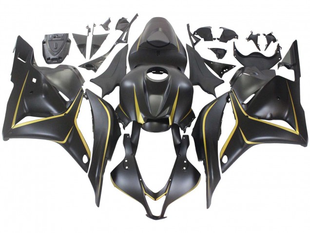 Carenagens Moto Honda CBR600RR 2009-2012 - Preto Fosco Ouro