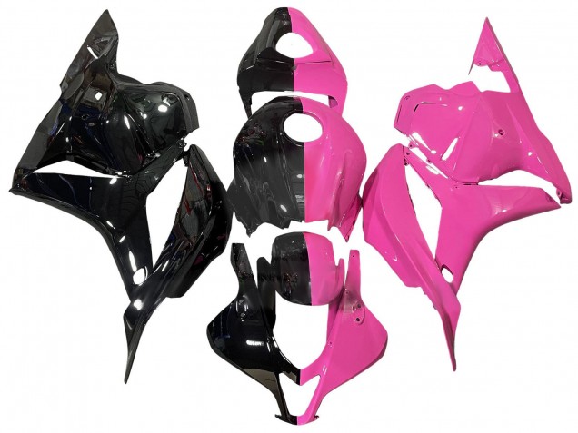 Carenagens Moto Honda CBR600RR 2009-2012 - Rosa Preto Brilhante Divisão