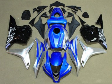 Carenagens Moto Honda CBR600RR 2009-2012 - Prata Azul Preto Brilhante Corrida