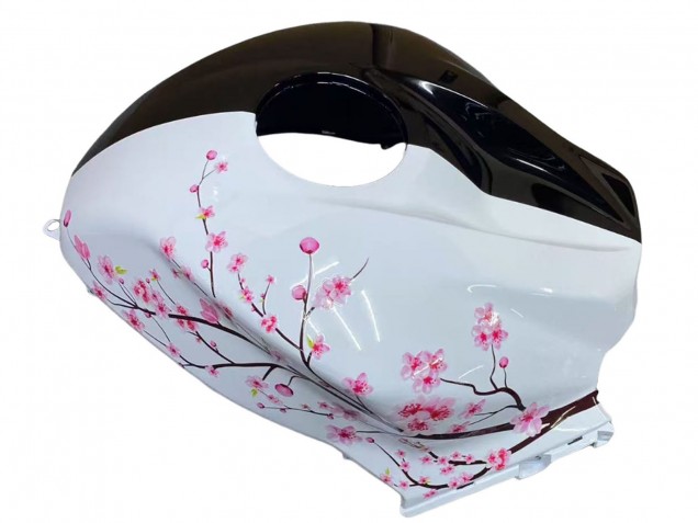 Carenagens Moto Honda CBR600RR 2009-2012 - Branco Cherry Blossom Preto Brilhante