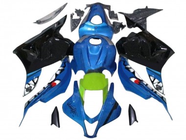 Carenagens Moto Honda CBR600RR 2009-2012 - Azul Verde Preto Brilhante Tubarão