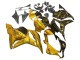 Carenagens Moto Honda CBR600RR 2009-2012 - Ouro Preto Brilhante
