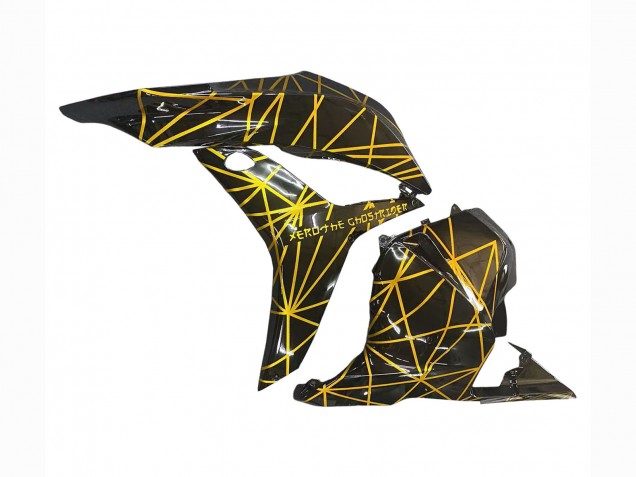 Carenagens Moto Honda CBR600RR 2009-2012 - Ouro Preto Brilhante