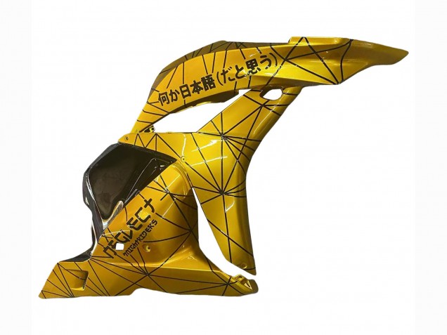 Carenagens Moto Honda CBR600RR 2009-2012 - Ouro Preto Brilhante