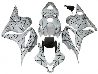 Carenagens Moto Honda CBR600RR 2009-2012 - Branco Cinzento Preto Linha