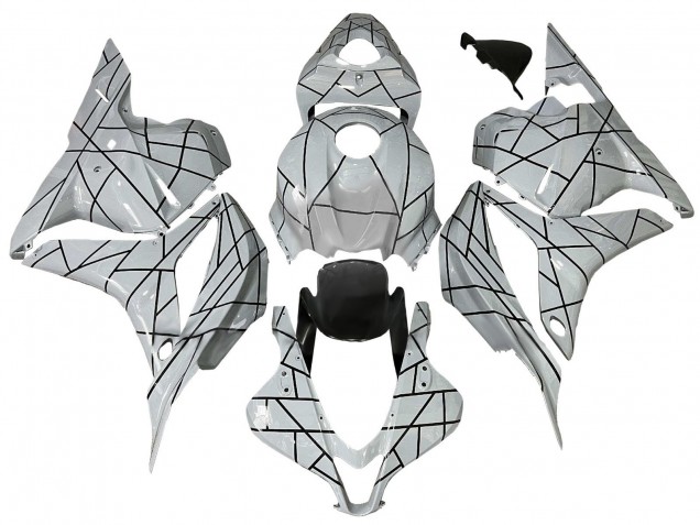 Carenagens Moto Honda CBR600RR 2009-2012 - Branco Cinzento Preto Linha