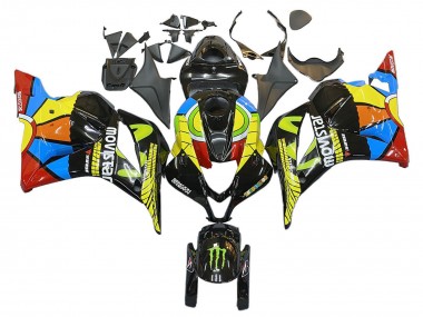 Carenagens Moto Honda CBR600RR 2009-2012 - Preto Multicolorido MoviStar