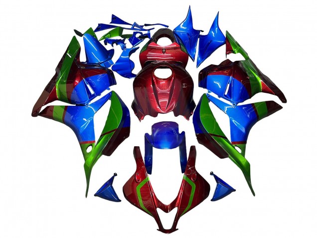 Carenagens Moto Honda CBR600RR 2009-2012 - Azul Vermelho Verde
