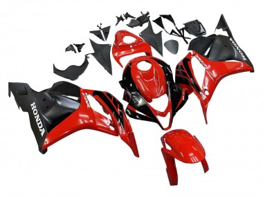 Carenagens Moto Honda CBR600RR 2009-2012 - Vermelho Preto Brilhante Preto Fosco Listra