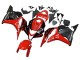 Carenagens Moto Honda CBR600RR 2009-2012 - Vermelho Preto Brilhante Preto Fosco Listra