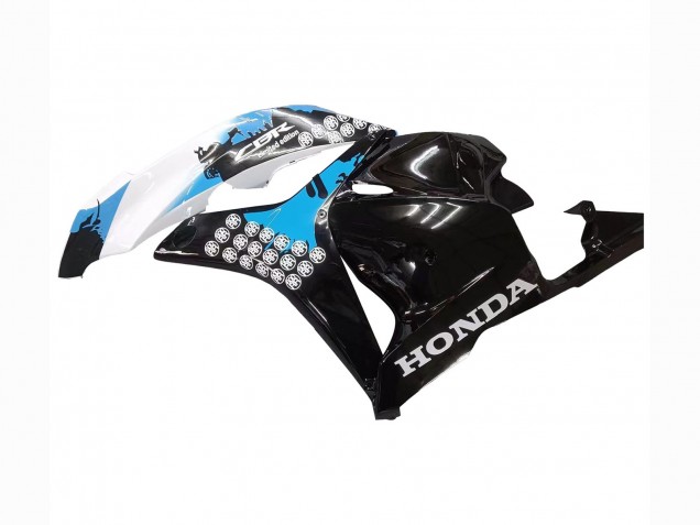 Kit Carenagens Moto Honda CBR600RR 2009-2012 - Branco Azul Preto Brilhante
