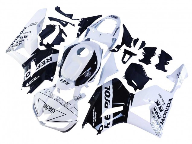 Carenagens Moto Honda CBR600RR 2013-2023 - Branco Preto Brilhante Repsol