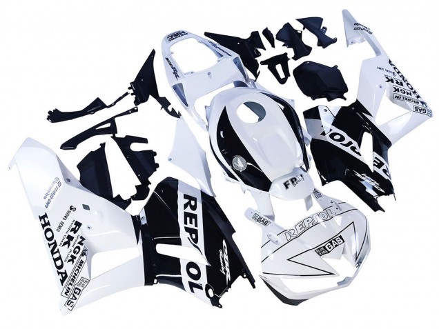 Carenagens Moto Honda CBR600RR 2013-2023 - Branco Preto Brilhante Repsol