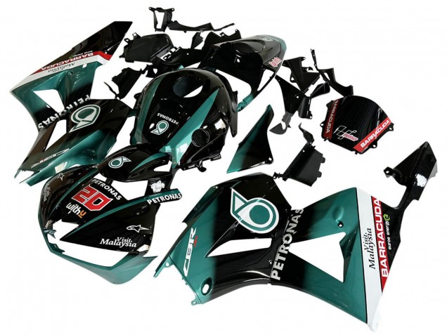 Carenagem Moto Honda CBR600RR 2013-2026 - Azul Petróleo Preto Brilhante Petronas 20