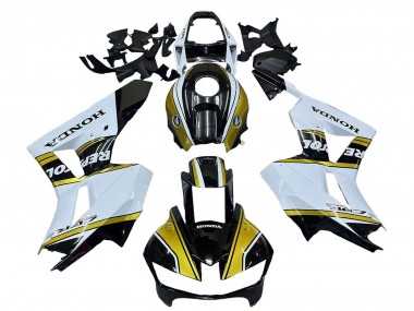 Carenagens Moto Honda CBR600RR 2013-2023 - Branco Ouro Preto Brilhante Repsol