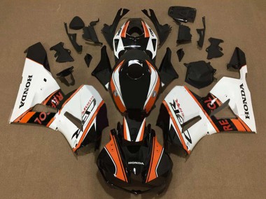 Carenagens Moto Honda CBR600RR 2013-2023 - Branco Laranja Preto Brilhante Repsol