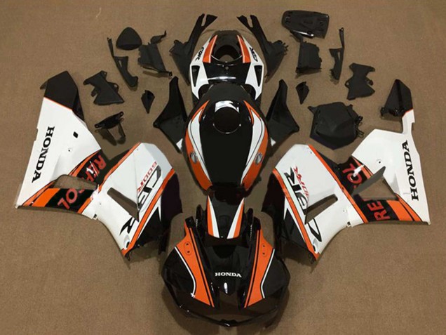 Carenagens Moto Honda CBR600RR 2013-2026 - Branco Laranja Preto Brilhante Repsol
