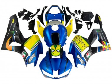 Carenagens Moto Honda CBR600RR 2013-2023 - Azul Amarelo Preto Fosco Verde Monstro Tubarão