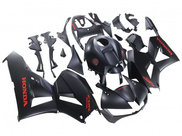 Carenagens Moto Honda CBR600RR 2013-2023 - Preto Fosco Vermelho Decalques