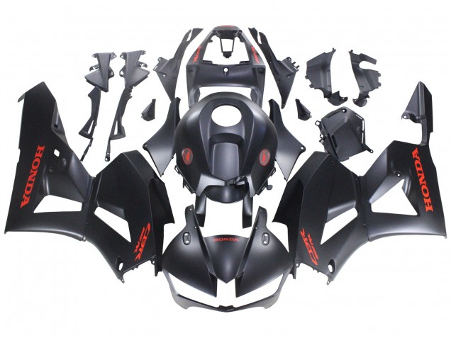 Carenagens Moto Honda CBR600RR 2013-2023 - Preto Fosco Vermelho Decalques