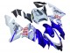 Carenagens Moto Kawasaki ZX10R 2004-2005 - Azul Brilhante Branco Fiat Motul