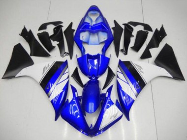 Carenagens Moto Yamaha YZF R1 2009-2011 - Azul Branco Preto Fosco