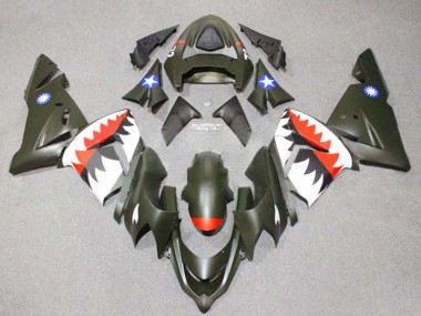 Carenagens Moto Kawasaki ZX10R 2004-2005 - Prata Preto Ninja