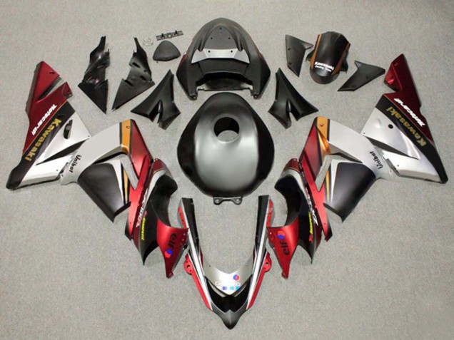 Carenagens Moto Kawasaki ZX10R 2004-2005 - Preto Prata Vermelho Laranja