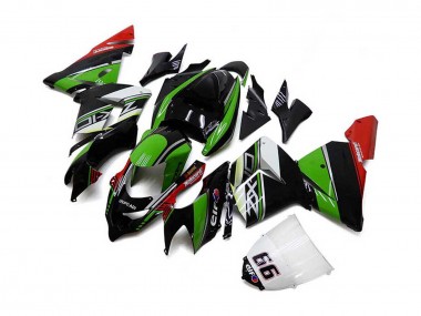 Carenagens Moto Kawasaki ZX10R 2004-2005 - Branco Preto Verde Elf