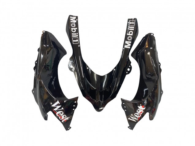 Carenagens Moto Kawasaki ZX10R 2004-2005 - Branco Preto West Ninja