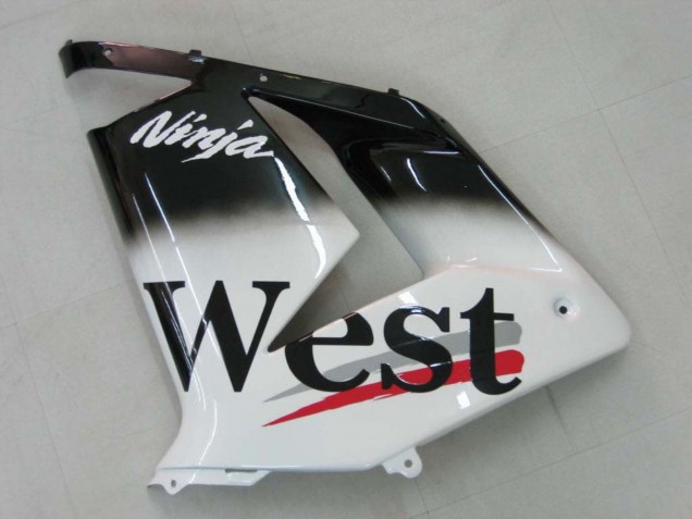 Carenagens Moto Kawasaki ZX10R 2004-2005 - Branco Preto West Ninja