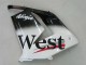 Carenagens Moto Kawasaki ZX10R 2004-2005 - Branco Preto West Ninja