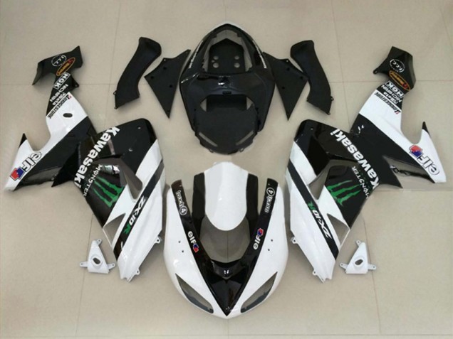 Carenagens Moto Kawasaki ZX10R 2004-2005 - Verde Vermelho Preto