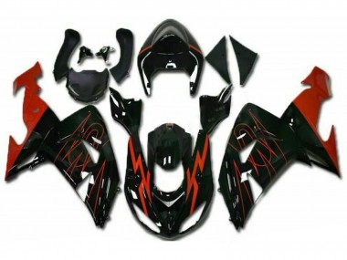 Carenagens Moto Kawasaki ZX10R 2006-2007 - Preto Brilhante Vermelho