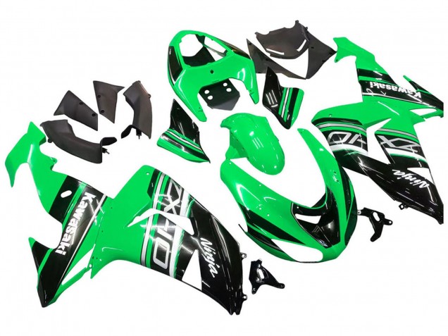 Kits Carenagem Moto Kawasaki ZX10R 2006-2007 - Verde Branco Preto