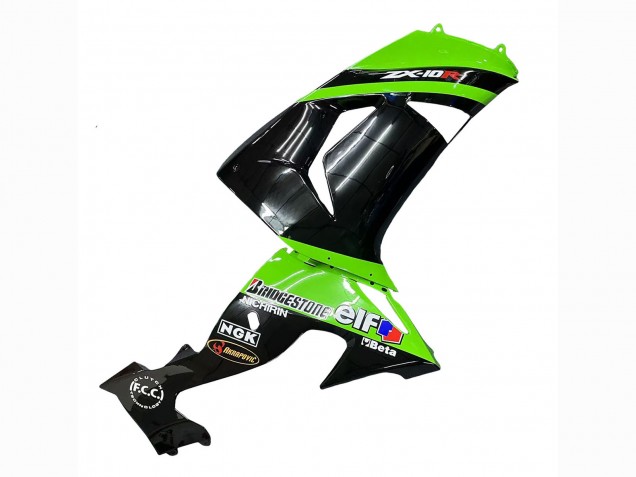 Carenagens Moto Kawasaki ZX10R 2006-2007 - Verde Preto Elf Touch4 3M