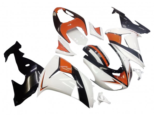 Carenagens Moto Kawasaki ZX10R 2006-2007 - Branco Laranja Preto
