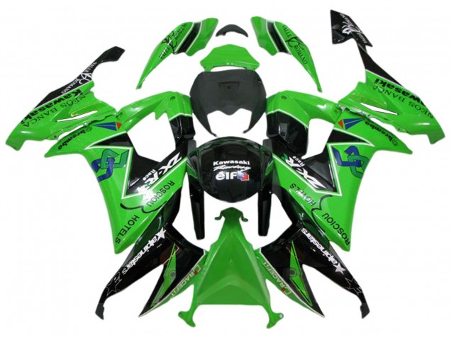 Carenagens Moto Kawasaki ZX10R 2008-2010 - Verde Preto Brilhante Rosciou Hotels