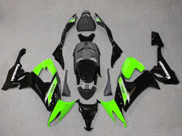 Carenagens Moto Kawasaki ZX10R 2008-2010 - Verde Preto Brilhante