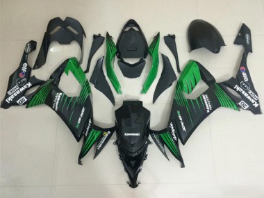 Carenagens Moto Kawasaki ZX10R 2008-2010 - Preto Fosco Verde