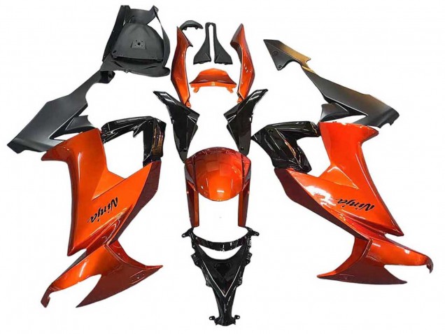 Carenagens Moto Kawasaki ZX10R 2008-2010 - Burnt Laranja Preto