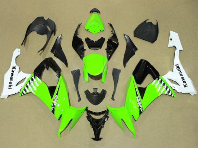 Carenagem Moto Kawasaki ZX10R 2008-2010 - Branco Verde Preto