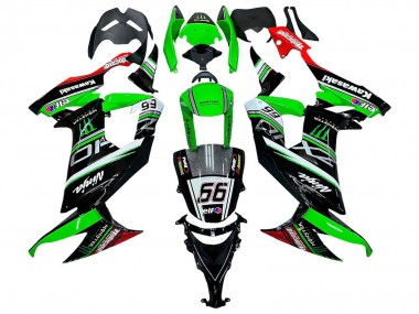 Carenagens Moto Kawasaki ZX10R 2008-2010 - Verde Branco Vermelho Preto Monstro Elf 66