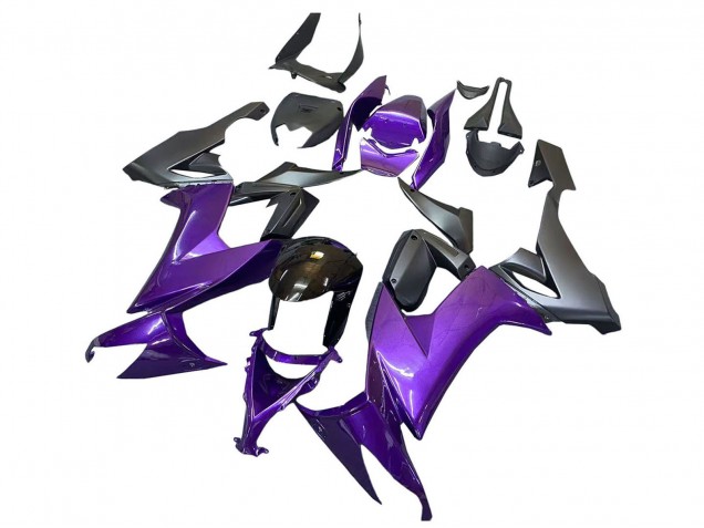 Carenagens Moto Kawasaki ZX10R 2008-2010 - Roxo Preto