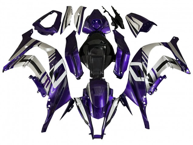 Carenagens Moto Kawasaki ZX10R 2008-2010 - Roxo Prata Preto