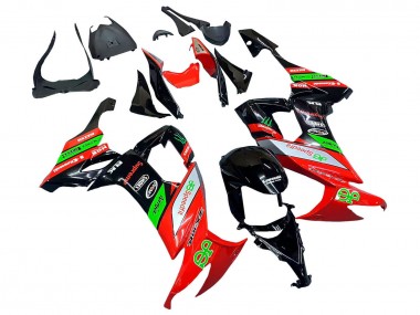 Carenagens Moto Kawasaki ZX10R 2008-2010 - Vermelho Verde Preto
